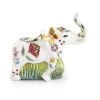 Jay Strongwater HOLIDAY Floral Elephant Glass Ornament