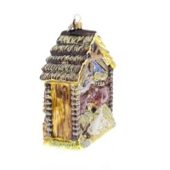 Jay Strongwater Holy Family Glass Ornament