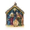Jay Strongwater Holy Family Glass Ornament