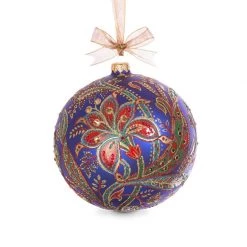 Jay Strongwater HOLIDAY 2017 Opulent Glass Ornament