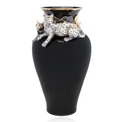 Jay Strongwater Roland & Roscoe Leopard Vase