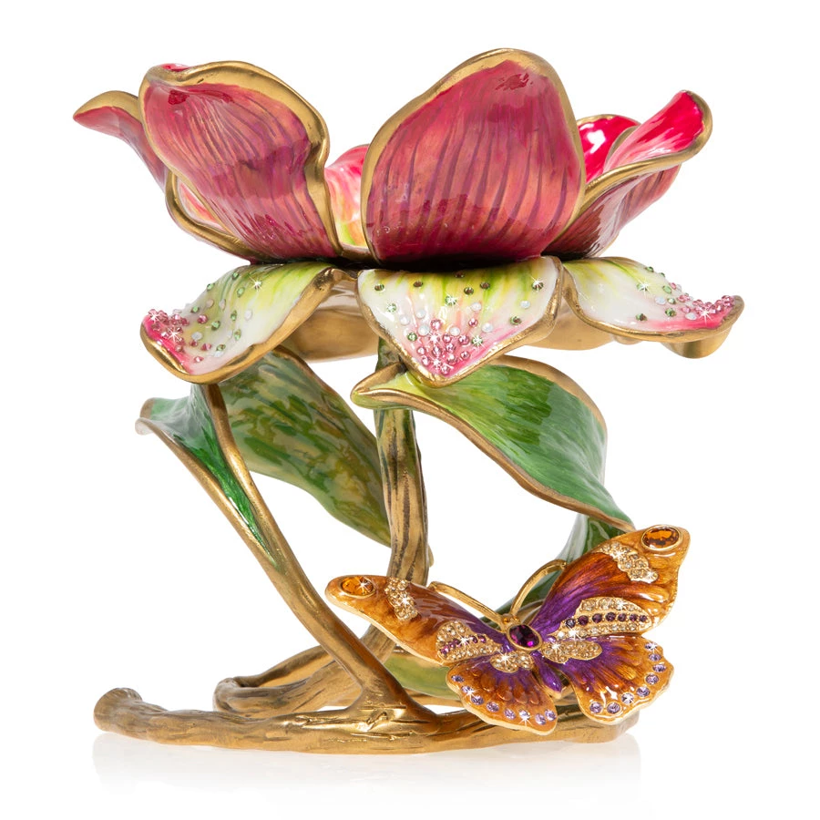 Jay Strongwater Aimee Floral 7" Pillar Candle Holder CANDLES & CLOCKS 3 Jay Strongwater Aimee Floral 7" Pillar Candle Holder CANDLES & CLOCKS