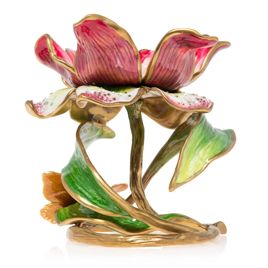 Jay Strongwater Aimee Floral 7" Pillar Candle Holder CANDLES & CLOCKS 4 Jay Strongwater Aimee Floral 7" Pillar Candle Holder CANDLES & CLOCKS