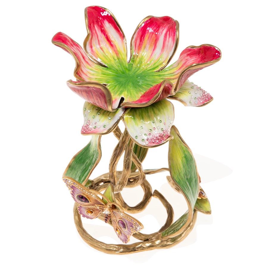 Jay Strongwater CANDLES & CLOCKS Meredith Floral 9" Pillar Candle Holder 3 Jay Strongwater CANDLES & CLOCKS Meredith Floral 9" Pillar Candle Holder