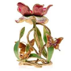 Jay Strongwater CANDLES & CLOCKS Meredith Floral 9" Pillar Candle Holder 8 Jay Strongwater CANDLES & CLOCKS Meredith Floral 9