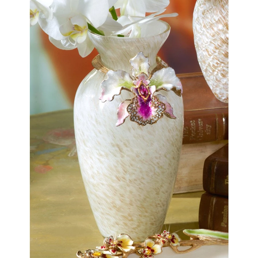 Jay Strongwater Loretta Orchid Vase VASES 3 Jay Strongwater Loretta Orchid Vase VASES
