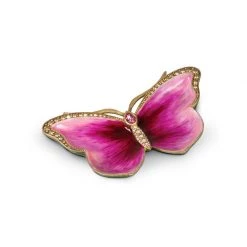 Jay Strongwater VANITY Juliet Butterfly Trinket Tray Pink