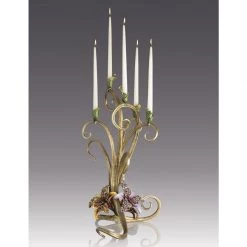 Jay Strongwater CANDLES & CLOCKS Aubree Orchid Candelabra