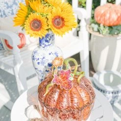 Jay Strongwater ENTERTAINING Dalton Leaf & Vine Jeweled Large Glass Jar 14 Jay Strongwater ENTERTAINING Dalton Leaf & Vine Jeweled Large Glass Jar