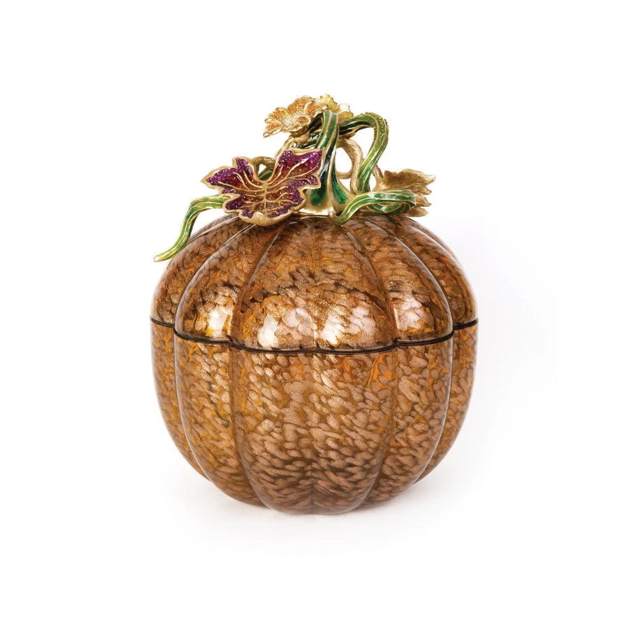 Jay Strongwater ENTERTAINING Dalton Leaf & Vine Jeweled Large Glass Jar 1 Jay Strongwater ENTERTAINING Dalton Leaf & Vine Jeweled Large Glass Jar