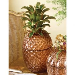 Jay Strongwater ENTERTAINING Winston Pineapple Jeweled Glass Jar
