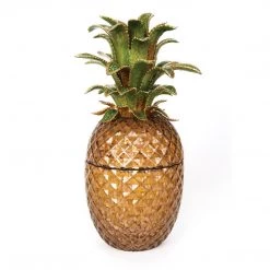 Jay Strongwater ENTERTAINING Winston Pineapple Jeweled Glass Jar