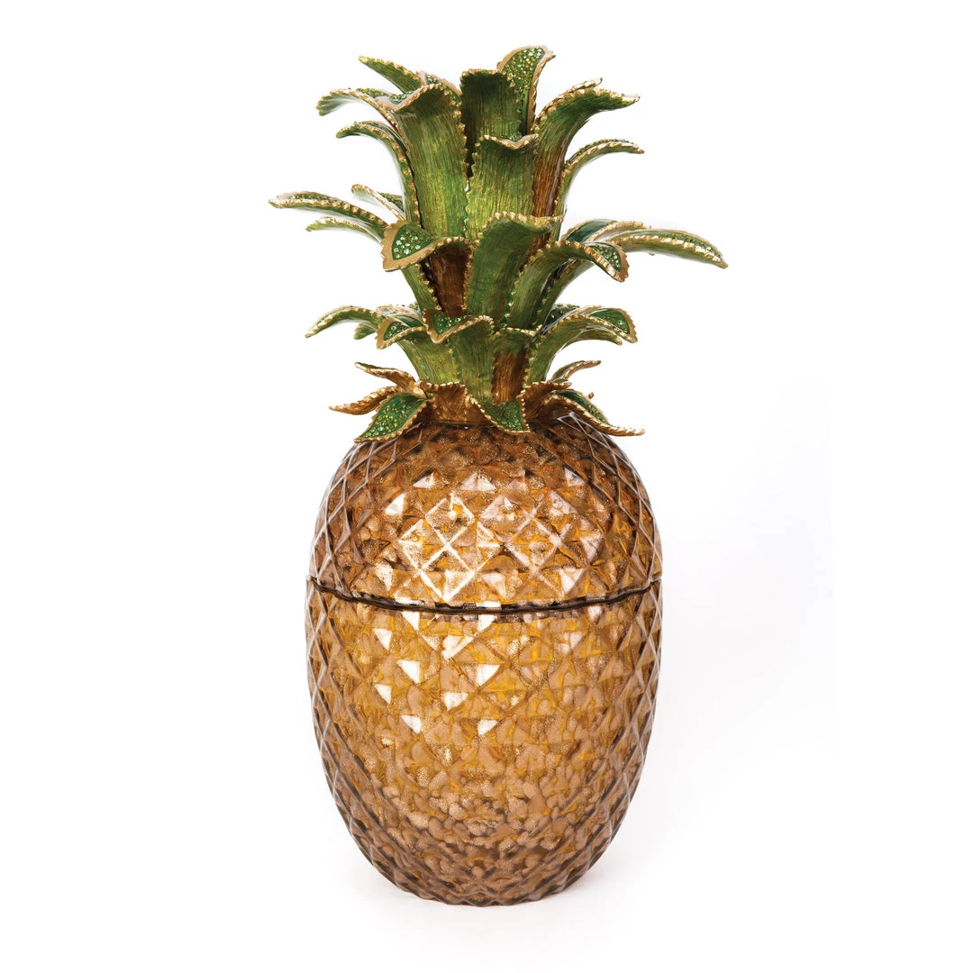 Jay Strongwater ENTERTAINING Winston Pineapple Jeweled Glass Jar 1 Jay Strongwater ENTERTAINING Winston Pineapple Jeweled Glass Jar