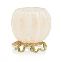 Jay Strongwater Carmella Leaf And Vine Candle Holder CANDLES & CLOCKS