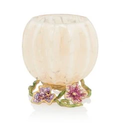 Jay Strongwater Carmella Leaf And Vine Candle Holder CANDLES & CLOCKS