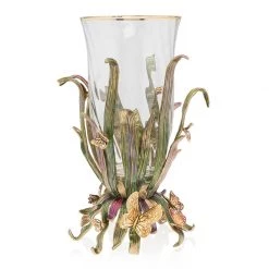 Jay Strongwater Elva Butterfly And Leaf Vase