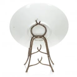 Jay Strongwater Catalina Orchid And Banana Leaf Platter With Stand