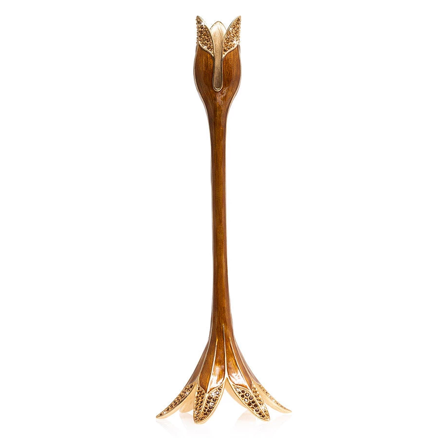Jay Strongwater Ambrosius Tulip Tall Brown Candle Stick Holder CANDLES & CLOCKS 1 Jay Strongwater Ambrosius Tulip Tall Brown Candle Stick Holder CANDLES & CLOCKS