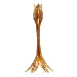 Jay Strongwater CANDLES & CLOCKS Abraham Tulip Medium Brown Candle Stick Holder