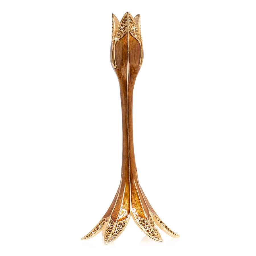 Jay Strongwater CANDLES & CLOCKS Abraham Tulip Medium Brown Candle Stick Holder 1 Jay Strongwater CANDLES & CLOCKS Abraham Tulip Medium Brown Candle Stick Holder