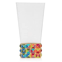 Jay Strongwater VASES Opus Pyramid Vase Rainbow