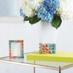 Jay Strongwater VASES Opus Pyramid Vase Rainbow