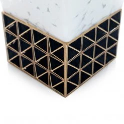 Jay Strongwater Opus Pyramid Vase Black & Gold VASES