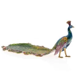 Jay Strongwater Mayur Long Tail Peacock FIGURINES - ANIMAL