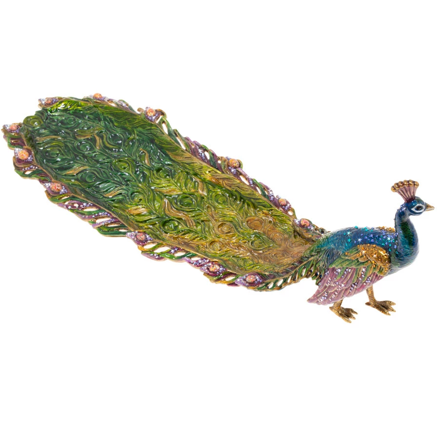 Jay Strongwater Mayur Long Tail Peacock FIGURINES - ANIMAL 3 Jay Strongwater Mayur Long Tail Peacock FIGURINES - ANIMAL