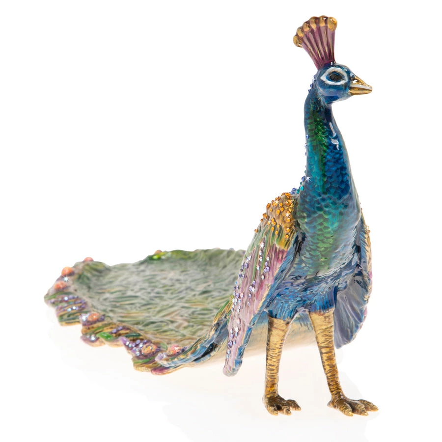 Jay Strongwater Mayur Long Tail Peacock FIGURINES - ANIMAL 2 Jay Strongwater Mayur Long Tail Peacock FIGURINES - ANIMAL