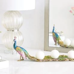 Jay Strongwater Mayur Long Tail Peacock FIGURINES - ANIMAL 9 Jay Strongwater Mayur Long Tail Peacock FIGURINES - ANIMAL