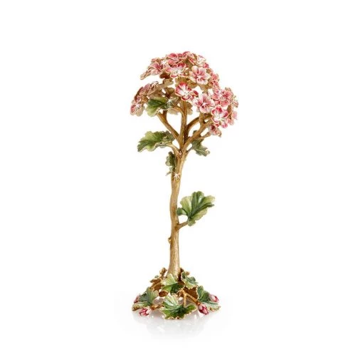 Jay Strongwater FIGURINES - ANIMAL Thea Geranium Flower Objet