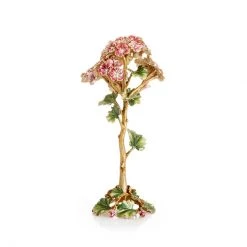Jay Strongwater FIGURINES - ANIMAL Thea Geranium Flower Objet