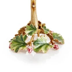 Jay Strongwater FIGURINES - ANIMAL Thea Geranium Flower Objet