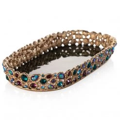 Jay Strongwater Julius Bejeweled Tray - Peacock