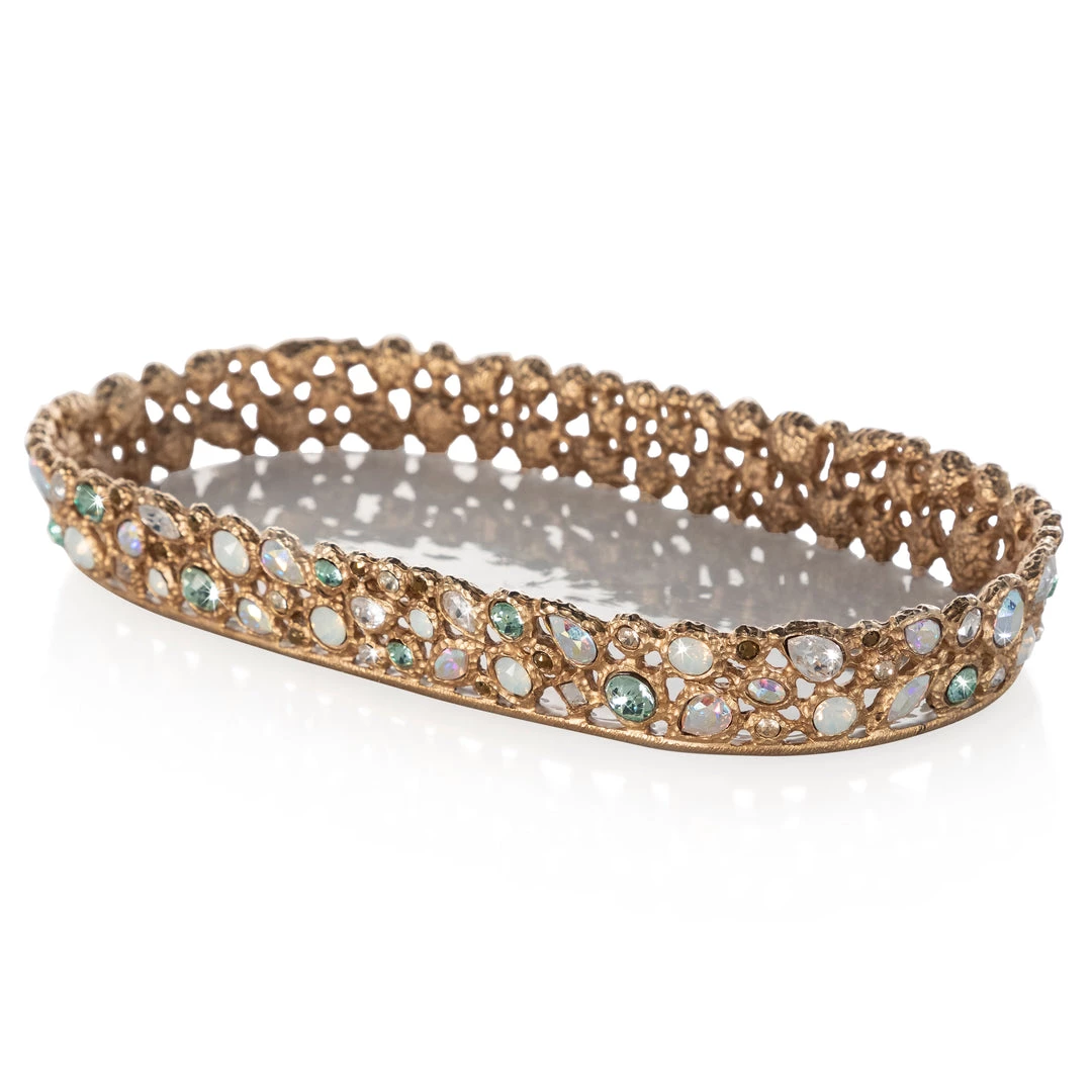 Jay Strongwater Julius Bejeweled Tray Opal 2 Jay Strongwater Julius Bejeweled Tray Opal