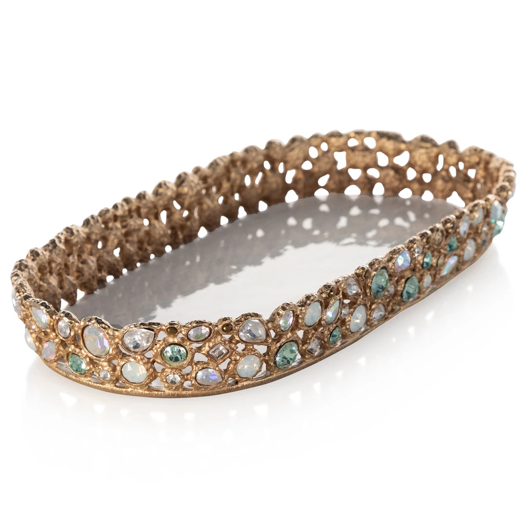 Jay Strongwater Julius Bejeweled Tray Opal 1 Jay Strongwater Julius Bejeweled Tray Opal