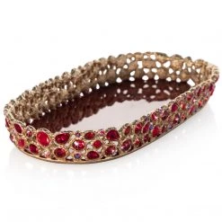 Jay Strongwater VANITY Julius Bejeweled Tray Ruby
