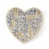 Jay Strongwater Aria Floral Heart Trinket Tray Blue VANITY