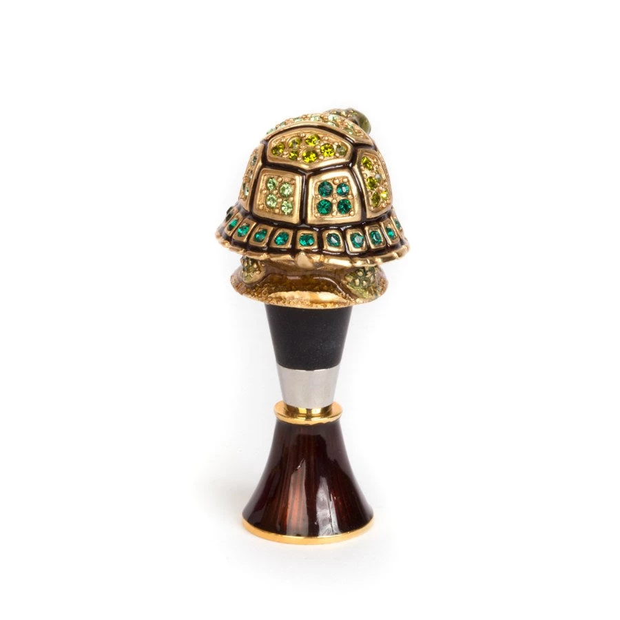 Jay Strongwater Evan Turtle Wine Stopper & Stand ENTERTAINING 3 Jay Strongwater Evan Turtle Wine Stopper & Stand ENTERTAINING