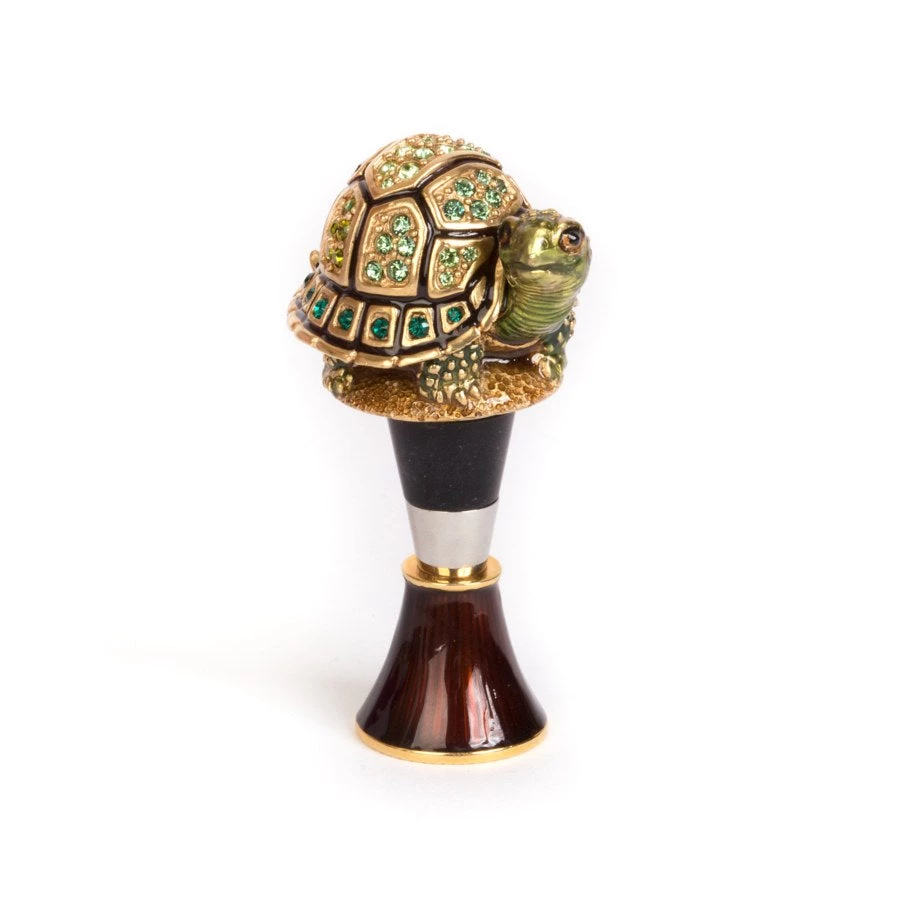 Jay Strongwater Evan Turtle Wine Stopper & Stand ENTERTAINING 2 Jay Strongwater Evan Turtle Wine Stopper & Stand ENTERTAINING