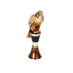 Jay Strongwater ENTERTAINING Epsen Falcon Wine Stopper & Stand