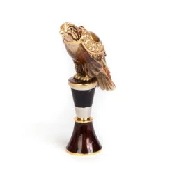 Jay Strongwater ENTERTAINING Epsen Falcon Wine Stopper & Stand