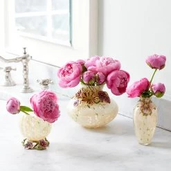 Jay Strongwater Holland Leaf And Flower Vase VASES