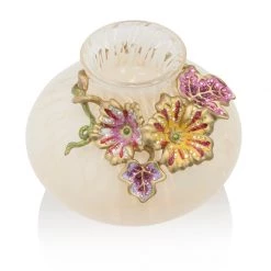 Jay Strongwater Holland Leaf And Flower Vase VASES