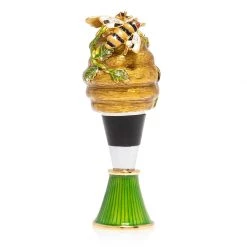 Jay Strongwater ENTERTAINING Mead Beehive Wine Stopper & Stand 8 Jay Strongwater ENTERTAINING Mead Beehive Wine Stopper & Stand