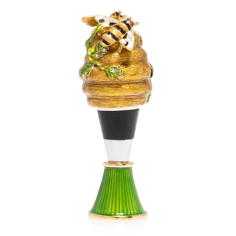 Jay Strongwater ENTERTAINING Mead Beehive Wine Stopper & Stand 3 Jay Strongwater ENTERTAINING Mead Beehive Wine Stopper & Stand