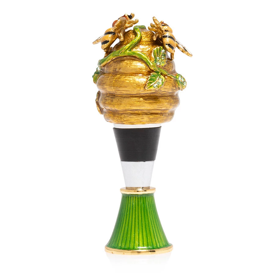 Jay Strongwater ENTERTAINING Mead Beehive Wine Stopper & Stand 5 Jay Strongwater ENTERTAINING Mead Beehive Wine Stopper & Stand
