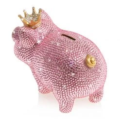 Jay Strongwater Gatsby Pavé Piggy Bank With Crown FIGURINES - ANIMAL 6 Jay Strongwater Gatsby Pavé Piggy Bank With Crown FIGURINES - ANIMAL