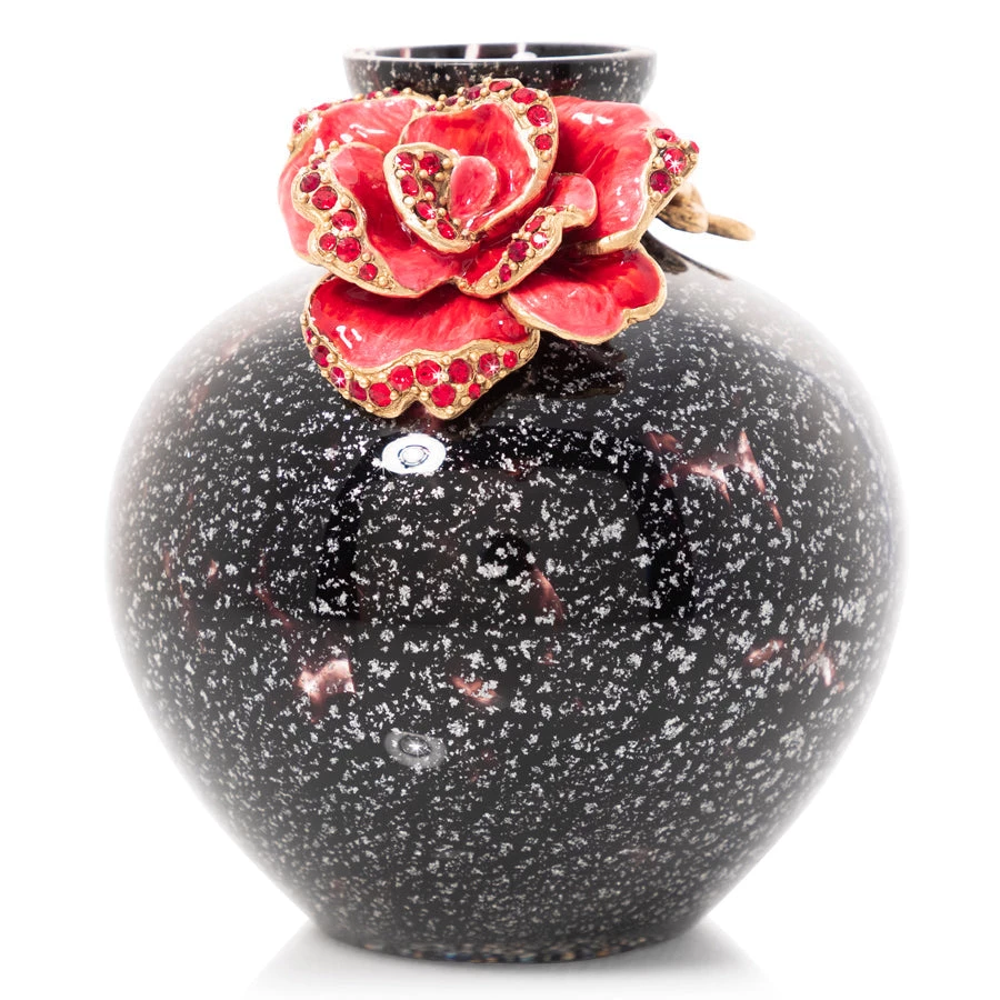 Jay Strongwater VASES Ayla Small Night Bloom Rose Vase 1 Jay Strongwater VASES Ayla Small Night Bloom Rose Vase